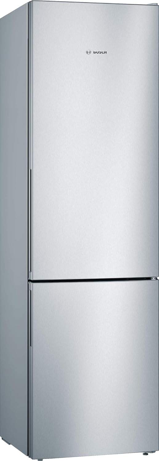 Bosch KGV39VLEAS Serie 4 – Frigorífico combi independiente, LowFrost, VitaFresh, LED, acero, 201×60 cm, clase E