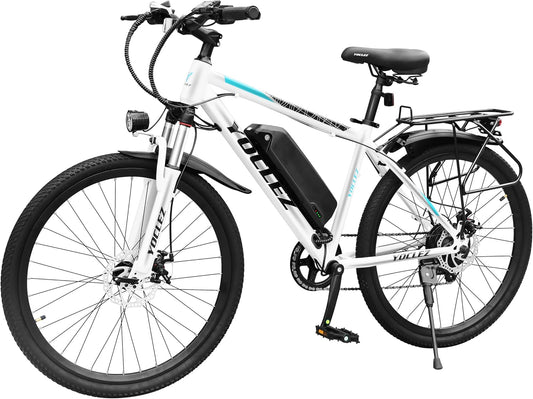Bicicleta eléctrica 26" para adultos, motor brushless 250W, batería de litio 36V 8Ah, 7 velocidades, pantalla LCD