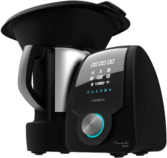 Cecotec Mambo 10070 – Robot de cocina, 1700 W, App, 30 funciones, jarra de acero inoxidable 3,3 L, MamboMix, báscula, recetario