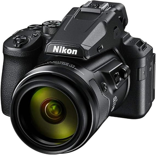 Nikon Coolpix P950 Fotocamera Digitale, Sensore CMOS 16,79 MP, Zoom ottico 83X, filmati 4K, LCD a angolazione variabile, mirino elettronico OLED, WiFi, Bluetooth, Nero