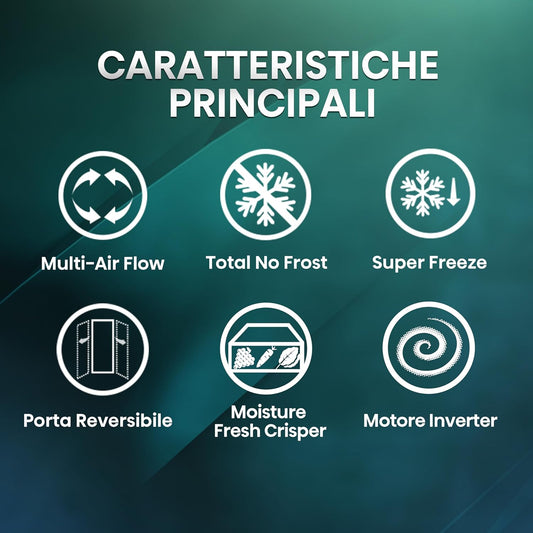 Hisense RB440N4ACA – Frigorífico combi Total No Frost, inox, 200x60 cm, clase A, 335 L, 35 dB, puerta reversible, motor inverter