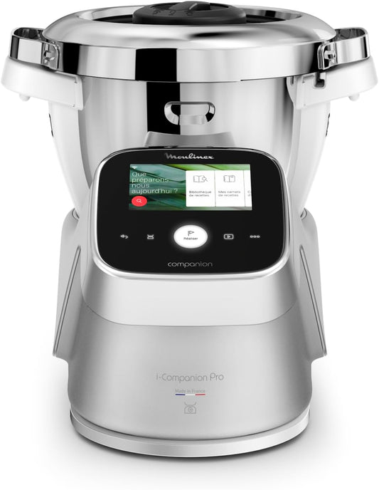 Moulinex i-Companion Touch Pro – Robot de cocina multifunción, balanza integrada, 19 modos, 3L, WiFi/Bluetooth, pantalla táctil, HF93ECK
