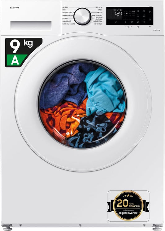 Samsung WW90CGC04DTEET Crystal Clean – Lavadora 9 kg, Ecobubble, vapor, WiFi, carga frontal