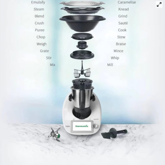 Thermomix TM6 + pelador + rallador de verduras – Set grande (blanco)