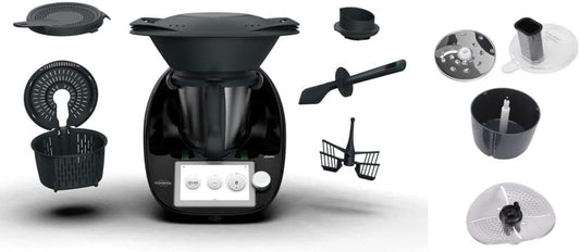 Thermomix® TM6 + pelador + rallador de verduras – Set grande (negro)
